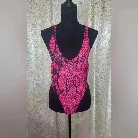 Never worn plunging snake skin bodysuit. - Picture 1 of 3